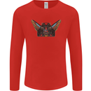 Ancient Egypt Winged Cats Eye of Horus Mens Long Sleeve T-Shirt Red