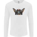 Ancient Egypt Winged Cats Eye of Horus Mens Long Sleeve T-Shirt White
