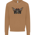 Ancient Egypt Winged Cats Eye of Horus Mens Sweatshirt Jumper Caramel Latte