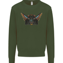 Ancient Egypt Winged Cats Eye of Horus Mens Sweatshirt Jumper Forest Green