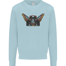 Ancient Egypt Winged Cats Eye of Horus Mens Sweatshirt Jumper Light Blue