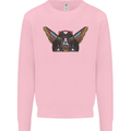Ancient Egypt Winged Cats Eye of Horus Mens Sweatshirt Jumper Light Pink