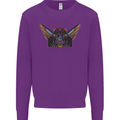 Ancient Egypt Winged Cats Eye of Horus Mens Sweatshirt Jumper Purple
