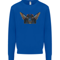 Ancient Egypt Winged Cats Eye of Horus Mens Sweatshirt Jumper Royal Blue