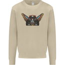 Ancient Egypt Winged Cats Eye of Horus Mens Sweatshirt Jumper Sand