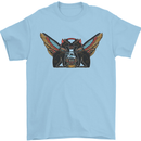 Ancient Egypt Winged Cats Eye of Horus Mens T-Shirt Cotton Gildan Light Blue