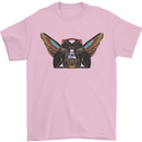 Ancient Egypt Winged Cats Eye of Horus Mens T-Shirt Cotton Gildan Light Pink