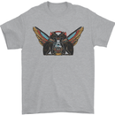 Ancient Egypt Winged Cats Eye of Horus Mens T-Shirt Cotton Gildan Sports Grey