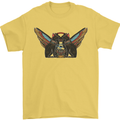 Ancient Egypt Winged Cats Eye of Horus Mens T-Shirt Cotton Gildan Yellow