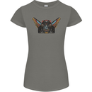 Ancient Egypt Winged Cats Eye of Horus Womens Petite Cut T-Shirt Charcoal