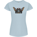 Ancient Egypt Winged Cats Eye of Horus Womens Petite Cut T-Shirt Light Blue
