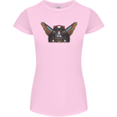 Ancient Egypt Winged Cats Eye of Horus Womens Petite Cut T-Shirt Light Pink