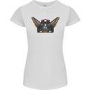 Ancient Egypt Winged Cats Eye of Horus Womens Petite Cut T-Shirt White