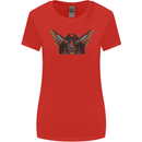 Ancient Egypt Winged Cats Eye of Horus Womens Wider Cut T-Shirt Red