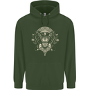 Ancient Mayan Aztec Tiger Art Tattoo Tribal Childrens Kids Hoodie Forest Green