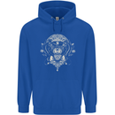 Ancient Mayan Aztec Tiger Art Tattoo Tribal Childrens Kids Hoodie Royal Blue