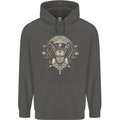 Ancient Mayan Aztec Tiger Art Tattoo Tribal Childrens Kids Hoodie Storm Grey