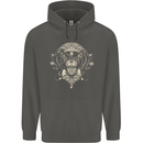 Ancient Mayan Aztec Tiger Art Tattoo Tribal Childrens Kids Hoodie Storm Grey