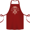 Ancient Mayan Aztec Tiger Art Tattoo Tribal Cotton Apron 100% Organic Maroon