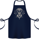 Ancient Mayan Aztec Tiger Art Tattoo Tribal Cotton Apron 100% Organic Navy Blue