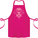Ancient Mayan Aztec Tiger Art Tattoo Tribal Cotton Apron 100% Organic Pink