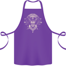 Ancient Mayan Aztec Tiger Art Tattoo Tribal Cotton Apron 100% Organic Purple