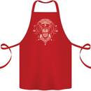 Ancient Mayan Aztec Tiger Art Tattoo Tribal Cotton Apron 100% Organic Red