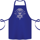 Ancient Mayan Aztec Tiger Art Tattoo Tribal Cotton Apron 100% Organic Royal Blue