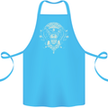 Ancient Mayan Aztec Tiger Art Tattoo Tribal Cotton Apron 100% Organic Turquoise