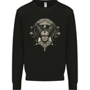 Ancient Mayan Aztec Tiger Art Tattoo Tribal Kids Sweatshirt Jumper Black