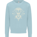 Ancient Mayan Aztec Tiger Art Tattoo Tribal Kids Sweatshirt Jumper Light Blue