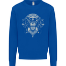 Ancient Mayan Aztec Tiger Art Tattoo Tribal Kids Sweatshirt Jumper Royal Blue