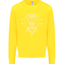 Ancient Mayan Aztec Tiger Art Tattoo Tribal Kids Sweatshirt Jumper Yellow