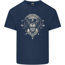 Ancient Mayan Aztec Tiger Art Tattoo Tribal Kids T-Shirt Childrens Navy Blue