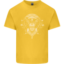 Ancient Mayan Aztec Tiger Art Tattoo Tribal Kids T-Shirt Childrens Yellow