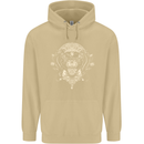 Ancient Mayan Aztec Tiger Art Tattoo Tribal Mens 80% Cotton Hoodie Sand