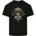 Ancient Mayan Aztec Tiger Art Tattoo Tribal Mens Cotton T-Shirt Tee Top Black