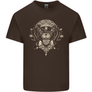 Ancient Mayan Aztec Tiger Art Tattoo Tribal Mens Cotton T-Shirt Tee Top Dark Chocolate