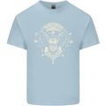 Ancient Mayan Aztec Tiger Art Tattoo Tribal Mens Cotton T-Shirt Tee Top Light Blue