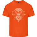 Ancient Mayan Aztec Tiger Art Tattoo Tribal Mens Cotton T-Shirt Tee Top Orange