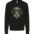 Ancient Mayan Aztec Tiger Art Tattoo Tribal Mens Sweatshirt Jumper Black