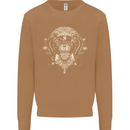 Ancient Mayan Aztec Tiger Art Tattoo Tribal Mens Sweatshirt Jumper Caramel Latte