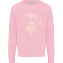 Ancient Mayan Aztec Tiger Art Tattoo Tribal Mens Sweatshirt Jumper Light Pink