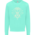 Ancient Mayan Aztec Tiger Art Tattoo Tribal Mens Sweatshirt Jumper Peppermint