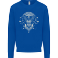 Ancient Mayan Aztec Tiger Art Tattoo Tribal Mens Sweatshirt Jumper Royal Blue