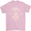 Ancient Mayan Aztec Tiger Art Tattoo Tribal Mens T-Shirt Cotton Gildan Light Pink