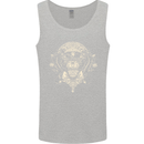 Ancient Mayan Aztec Tiger Art Tattoo Tribal Mens Vest Tank Top Sports Grey