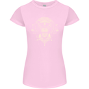 Ancient Mayan Aztec Tiger Art Tattoo Tribal Womens Petite Cut T-Shirt Light Pink