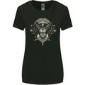 Ancient Mayan Aztec Tiger Art Tattoo Tribal Womens Wider Cut T-Shirt Black