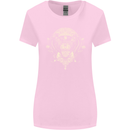Ancient Mayan Aztec Tiger Art Tattoo Tribal Womens Wider Cut T-Shirt Light Pink